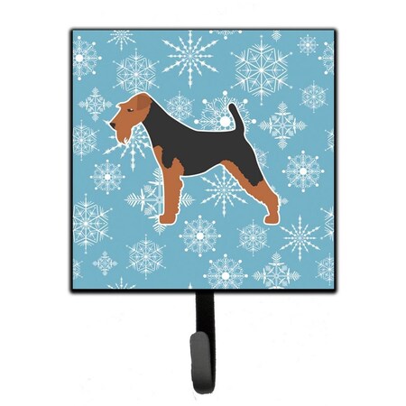 Micasa Winter Snowflake Airedale Terrier Leash or Key Holder MI224826